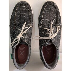 Twisted X Men's Boat Shoe  Moccasins with an ecoTWX Tweed Upper Size 10M
